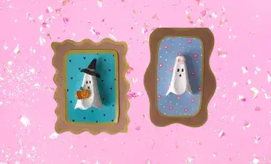 two frames with ghost artwork