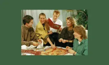 People playing a board game