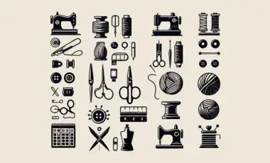 A variety of sewing supplies