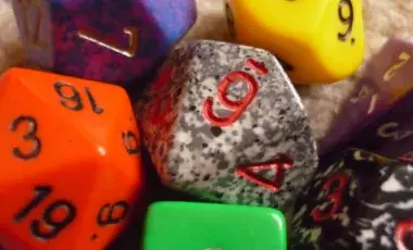 Multicolored set of dice