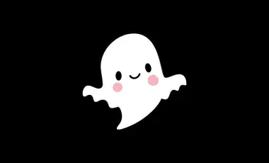 A picture of a ghost on a black background, Image by yourbeloved from Pixabay