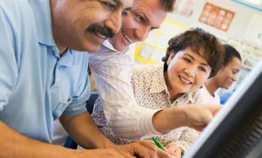 adults in computer class