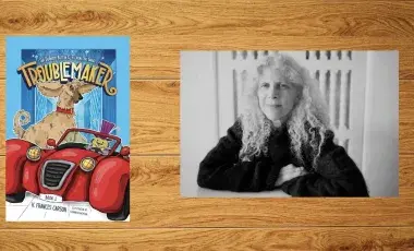 picture of the book and the author