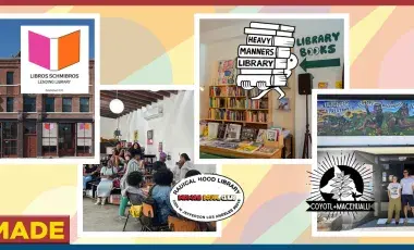 4 independent book stores and their logos