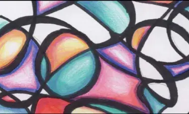 image of random shapes colored in