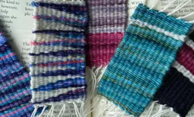 Samples of woven bookmarks