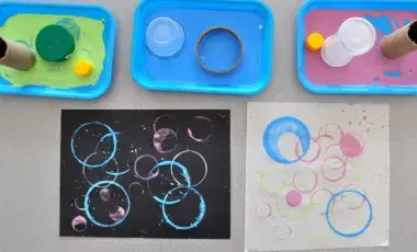 printing circles with various round objects