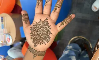 Henna art on a hand