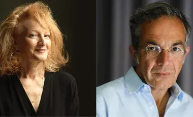 Photograph of Krista Tippett and Navid Kermani