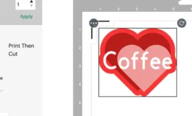 Sticker graphic in Cricut Print Then Cut