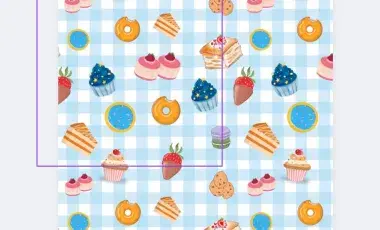 Dessert wrapping paper pattern in Canva