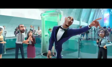 The protagonist in a laboratory  