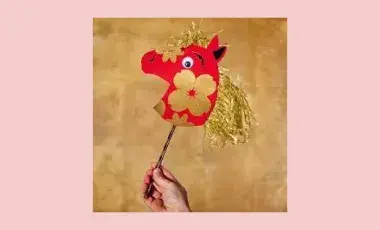 stick puppet for Year of the Horse