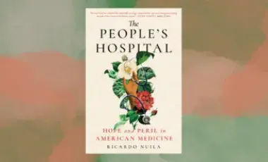 Cover of book centered over a background of reddish orange, white and green cloudy splotches