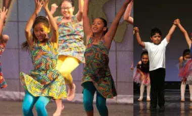Children dancing.