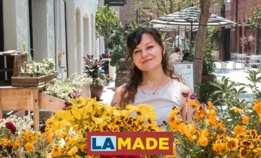 victoria seeger in a colorful garden