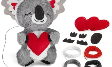 Hand-sewn felt koala craft kit