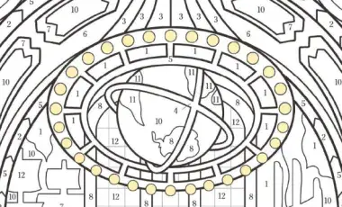 coloring page of the rotunda chadelier