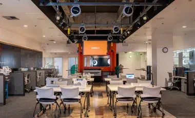 The Octavia Lab filled with tables and equipment.