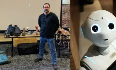 Paul Thompson and some robots