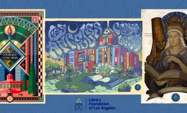3 colorful posters of Central Library