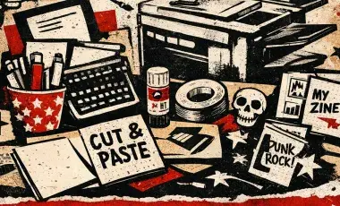 Punk rock zine supplies