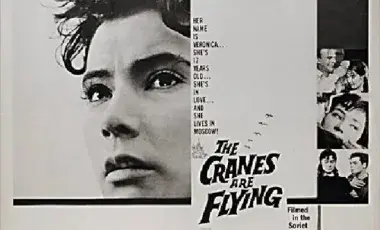 the young woman dominates the left side of the poster in a dramatic, high-contrast close-up. Her expression is somber and soulful