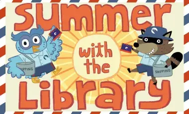 summer with the library graffic