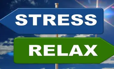 Stress signpost and Relax signpost pointing in opposite directions