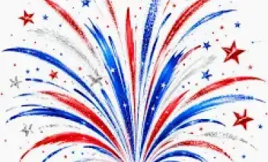red white and blue patriotic burst