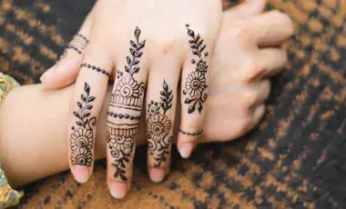 hands with henna design