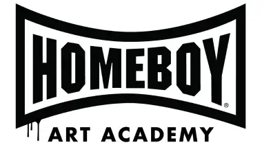 Homeboy Art Academy logo in black and white