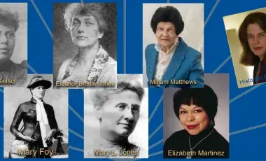 Tessa Kelso, Mary L. Jones, Miriam Matthews, Eleanor Jones, Mary Foy, and Elizabeth Martinez, and mary mallory