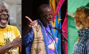 Michael in 3 photos telling stories
