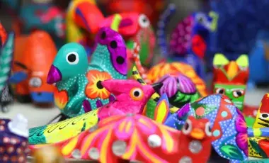 Close up assorted alebrijes