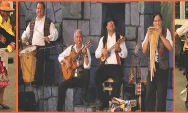 musicians and dancers in colorful dress