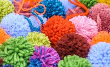 Balls of fluffy yarn.