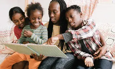 family Reading Together