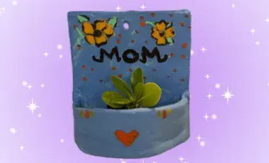 Clay flower holder
