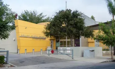 Exterior of Valley Plaza Branch Library