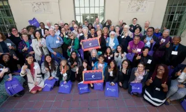 A groups of LAPL volunteers and staff