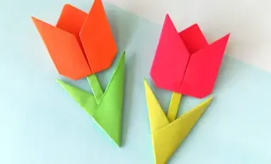 Paper flowers origami