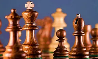 Chess pieces on the chessboard