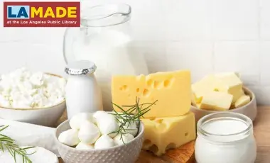 variety of soft cheeses