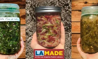 three jars of pickled vegetables