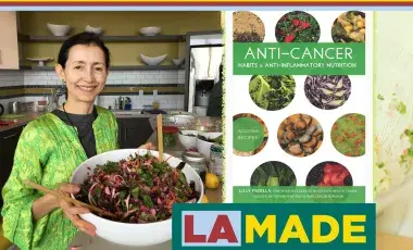 lilly Padilla with bowl of vegetables