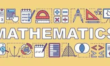 Math symbols surrounding the word "mathematics."