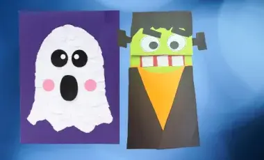 A ghost and Frankenstein craft