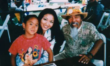 Filipino family at a summer event