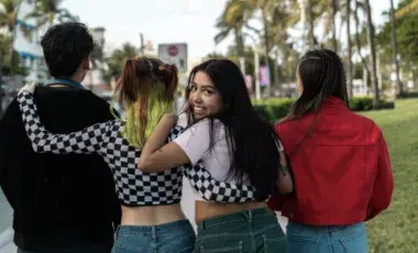 Four Teens walking 